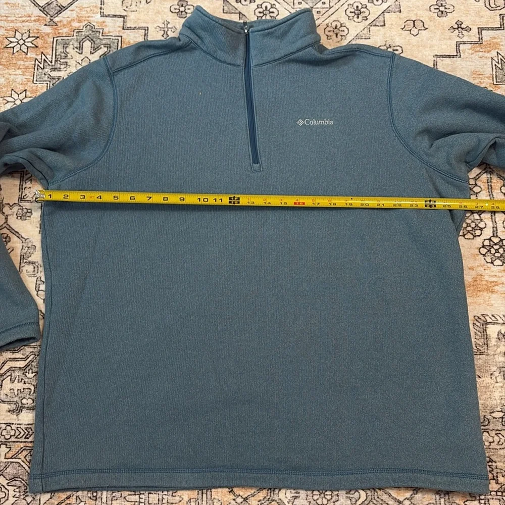 COLUMBIA XL Great Hart Mountain Half Zip pullover jacket/sweater, Heather blue